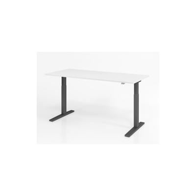 PROREGAL Sitz-Steh-Schreibtisch Onni | Weiß | Breite 180cm | Höhe 70-120cm | stufenlos höhenverstellbar | Bürotisch Image