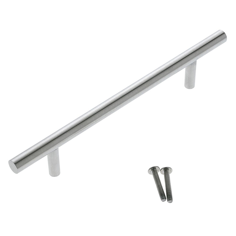 MS Beschläge Möbelgriff Edelstahl ø12mm LA 128mm Stangengriff massiv matt gebürstet Mod.Utah Image