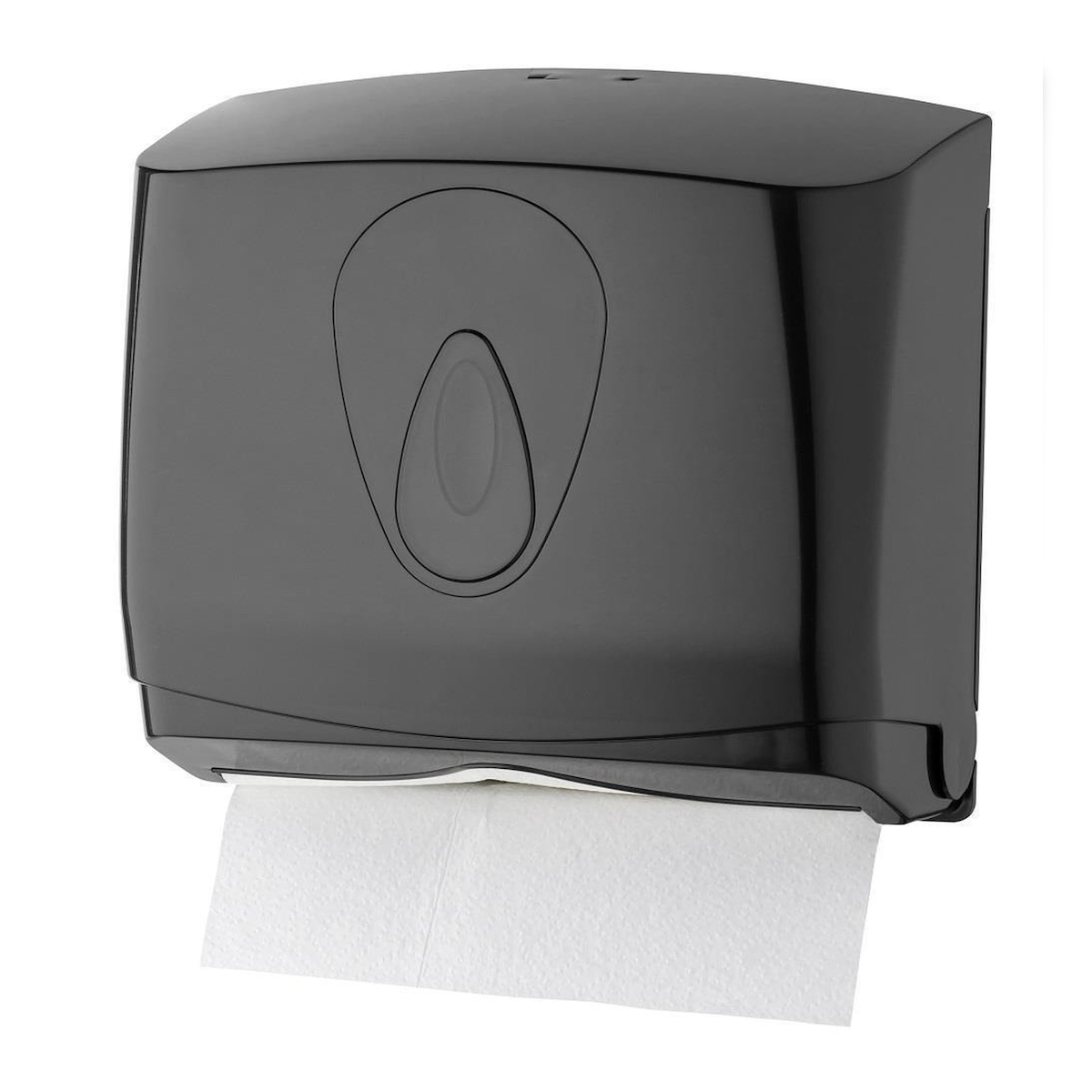 All Care PlastiQline Papierhandtuchspender MINI - Kunststoff - schwarz - Farbfenster rot Image