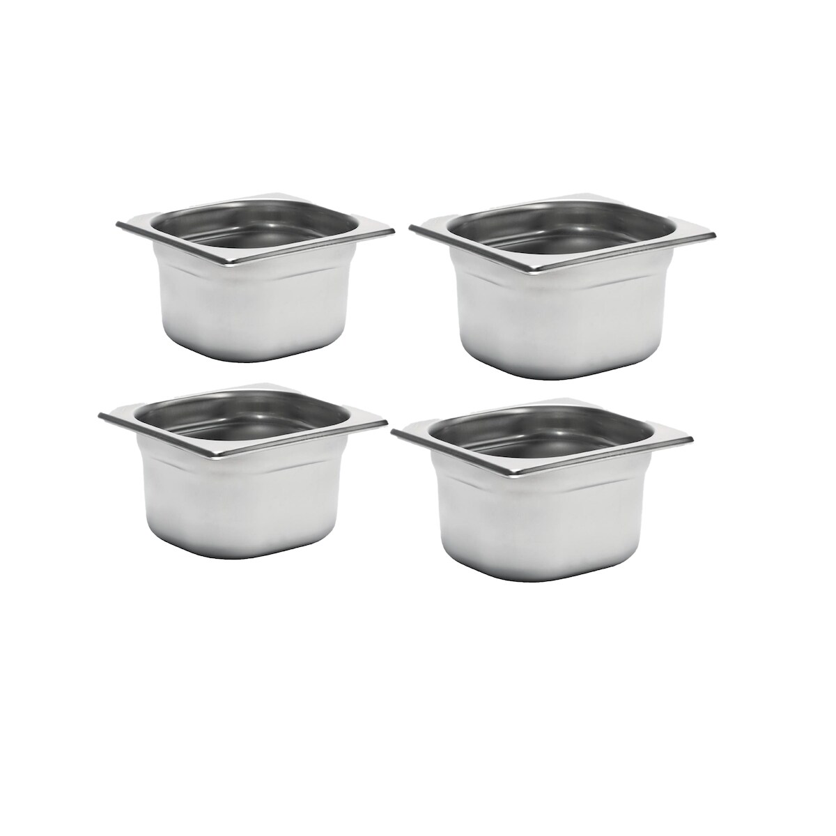 Gastronoble Gastro M Edelstahl GN-Behälter GN1/6 - 10cm - 2,1 L - 4 Behälter Image