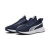 Laufschuh PUMA "Flyer Lite 3 Laufschuhe Erwachsene", Gr. 41, blau (navy weiß blau), Obermaterial: Textil, Synthetik; Futter: Textil; Innensohle: Textil; Laufsohle: Synthetik, Gummi, Schuhe