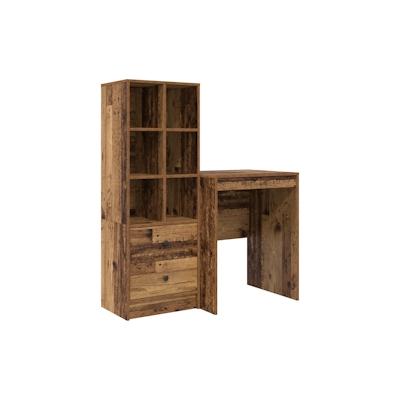 vidaXL Schreibtisch mit Stauraum Old Wood Holzwerkstoff Image