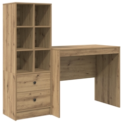 vidaXL Schreibtisch mit Stauraum Artisan Eiche engineered wood Image