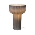 Lampe à poser en verre strié gris