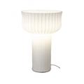 Lampe à poser en verre strié blanc