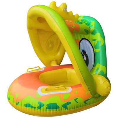 Einhorn-Baby-Schwimmring mit Sonnendach – Aufblasbarer Baby-Schwimmring, Federschwimmring, Image