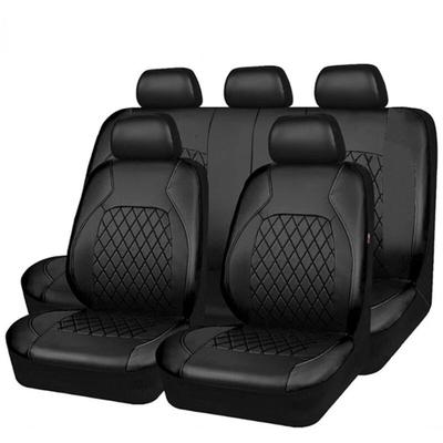 Decdeal - 9-teiliger Autositzbezug, PU-Leder-Universalschutz-Komplettset, Image