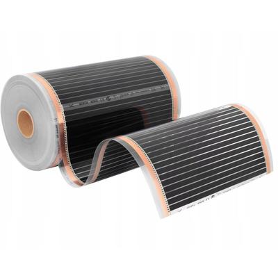 Schwarz-silberne Infrarotfolie 50 cm 160 W/m² – 1 Meter Image