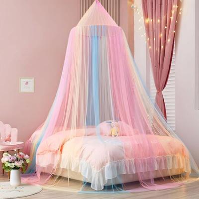 Bett-Moskitonetz, Mädchen-Betthimmel, Regenbogen-Moskitonetz für Einzel-Doppelbett, Image