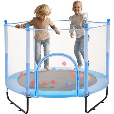 Mophorn - 60' Kindertrampolin, 5 Fuß Indoor Outdoor Mini-Kleinkindtrampolin mit Sicherheitsnetz und Image