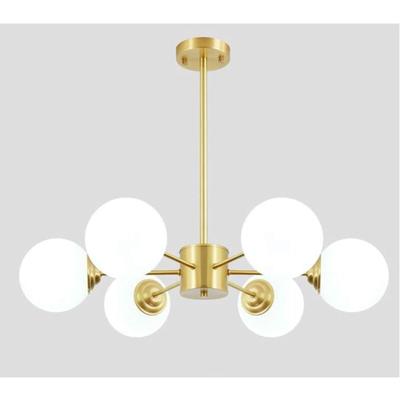 COMELY® Industrielle Deckenleuchte, 6 Lichter Vintage Sputnik Kronleuchter, Moderne Metall Image