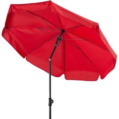 Sunline Manual ø 250 cm rund Sonnenschirm in 12 Farben Mittelmastschirm Balkonschirm 809 Rot Image