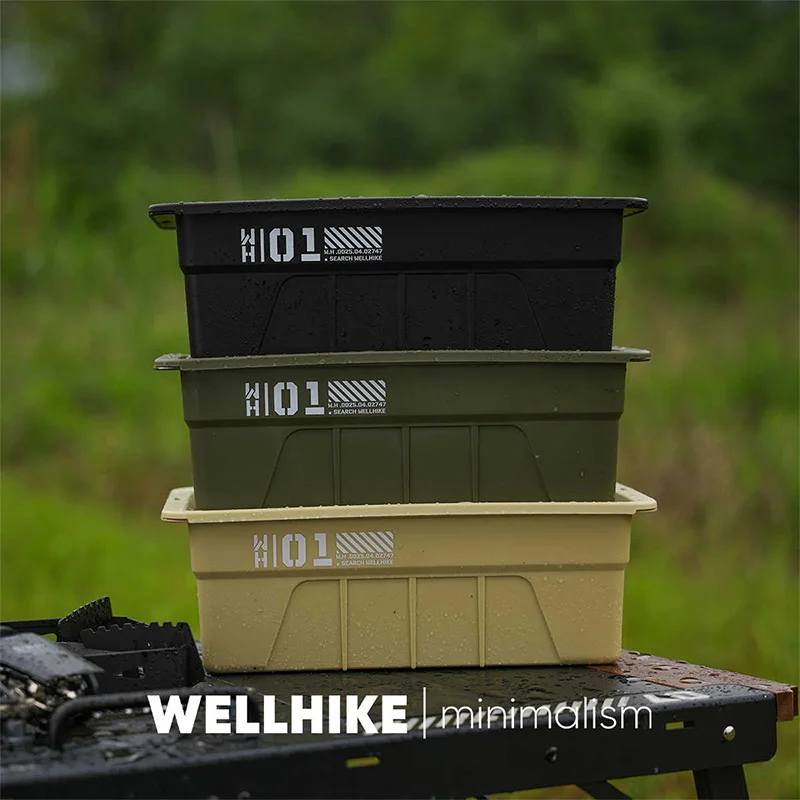 WELLHIKE IGT-Tisch für den Außenbereich, eine Einheit, multifunktionales Teetablett, Lebensmittelqualität, Aufbewahrungsbox mit Deckel, Camping-Aufbewahrung, Trinktee Image