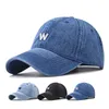 Paare Baseball mütze w Brief w-Hut koreanische Version Sonnenhut Loch Frühling Herbst waschen Denim Frau Hut mütze Hip Hop angepasste Kappe