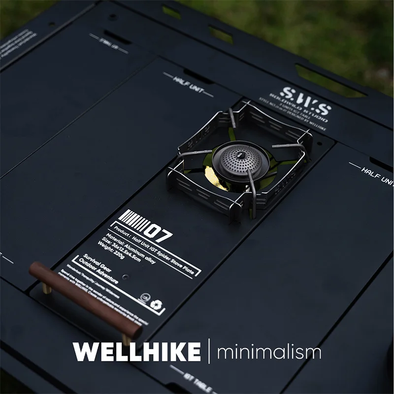 WELLHIKE Camping SWS Half Unit Spider Stove Board Multifunktionales tragbares Camping-Klappgrill-Herdregal Image