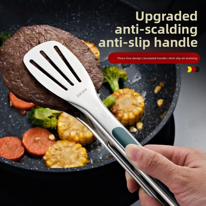 Rutschfeste Steak-Brotklammer aus Edelstahl 304, Verbrühschutz, Grillklammer, Brot, Grill, Steak-Clip, Heimküche, Lebensmittel, Kochutensilien Image