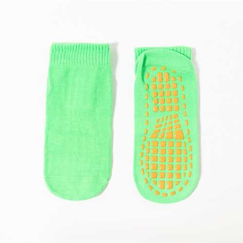 4 Paar Grip-Pilates-Socken für Damen, rutschfeste Yoga-Sportsocken, atmungsaktive Trampolin-Grip-Socken für Kinder und Erwachsene, Baby-Bodensocken mit Silikon-Grip für Tanz, Zuhause, Fitnessstudio, Image