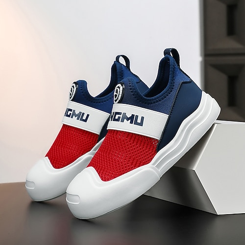 Jungen Sneaker Täglich Sport Outdoor Lässig Schulschuhe Netz PU Elastischer Stoff Stoßdämpfung Atmungsaktivität Rutschfest Große Kinder (ab 7 Jahren) Kleine Kinder (4-7 Jahre) Schule Lässig Täglich Image