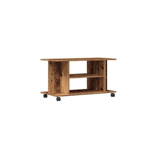 vidaXL TV-Regal mit Rollen Altholz-Optik 80x40x45 cm Holzwerkstoff