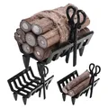 1Pc 1:12 Casa delle bambole in miniatura Supporto per legna da ardere in metallo Decorazione Mobili giocattolo Giardino Prato Camino Casa delle bambole Accessori per la casa