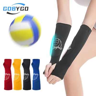 GOBYGO 1 Pair Sport Arm Guard Volleyball Arm Sleeve Gloves Forearm Compression Test Training