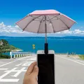 Supporto per telefono mini ombrello creativo, supporto impermeabile universale per smartphone, accessorio portatile per il sole della pioggia all'aperto