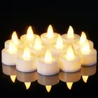 6-96 pezzi candela a LED senza fiamma desiderio creativo luce da tè a LED candela senza fiamma bianca calda decorazione natalizia di Halloween a lume di candela