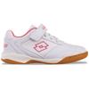 Hallenschuh LOTTO, Kinder, Gr. 27, weiß (weiß, fr.pink), Synthetik, Kunstfaser, mehrfarbig, sportlich, Schuhe, - in kinderfußgerechter Passform