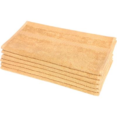 Gästehandtuch DYCKHOFF "Planet", rot (apricot), B:30cm L:50cm, Walkfrottier, Obermaterial: 100% Baumwolle, Handtücher (Packung) Image