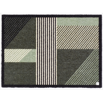 Fußmatte BARBARA BECKER "Sense, Made in Belgium", grün, B:39cm H:7mm L:58cm, Obermaterial: 100% Polyamid, Teppiche, Schmutzfangmatte, modernes Design, waschbar, auch als Läufer Image