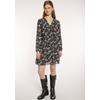 Wickelkleid HAILY’S "SH P DR Ro44mina", Damen, Gr. M (38), N-Gr, 8030 schwarz flower, Web, Obermaterial: 100% Polyester, geblümt, feminin, kniefrei, V-Ausschnitt, Langarm elastischer Bund, Kleider, Sommerkleid