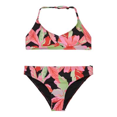Badeanzug ROXY "Active", Mädchen, Gr. 14(155-164cm), anthrazit the moves floral, Recycling-Polyester, Badeanzüge Image