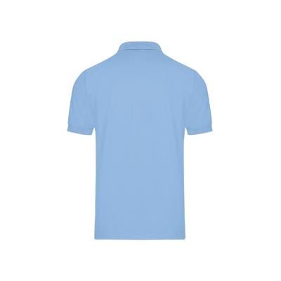 Poloshirt TRIGEMA "TRIGEMA Poloshirt DELUXE Piqué", Kinder, Gr. 116, blau (horizont), 100% Baumwolle, Basic, Kurzarm, Shirts Image