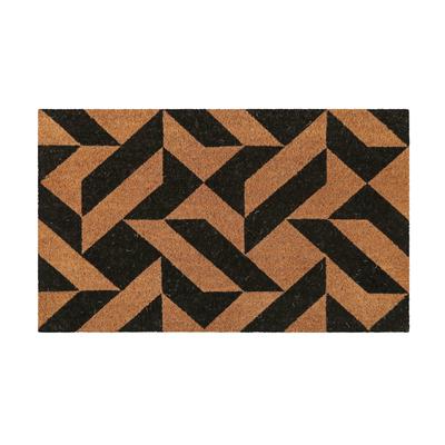 Fußmatte WECON HOME "Mainstage", beige (natur,schwarz), B:60cm H:18mm L:90cm, Kokos, Teppiche, rutschfest, robust, innen, Außenbereiche überdacht, schwer Image
