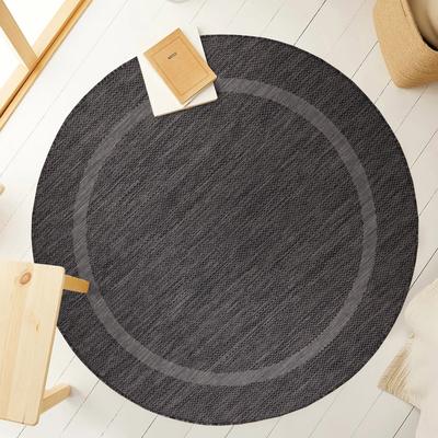 Outdoorteppich AYYILDIZ TEPPICHE "RELAX 4311", schwarz, H:5mm Ø:120cm, Polypropylen, Teppiche, pflegeleicht, robust, In- und Outdoor geeignet, große Farbauswahl Image