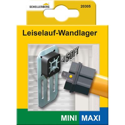 Wandlager SCHELLENBERG "Mini und Maxi System, Leiselauf-Wandlager-Set für Rollläden", silber, B:6,5cm L:13,5cm, Stahl, Wälzlager, geräuscharmes Lager für motorisierte Rollläden Image