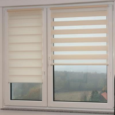 Doppelrollo KUTTI "Sola" Gr. 10, beige, B:80cm H:200cm, Polyester, Rollos, DUO-Rollo, Fixmaß, mit Klemmträger, blickdicht, Sichtschutz Image