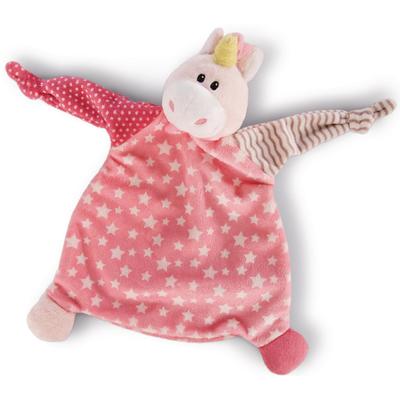 Schmusetuch NICI "My First NICI Kollektion, Einhorn Stupsi, rosa mit Sternen", Baby, rosa, Polyester, Schnuffeltücher, mit aufgestickten Augen
