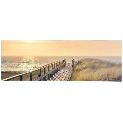Poster REINDERS "Weg zum Strand", grün (farbe bild(er): khaki), B:158cm H:53cm, Papier, Bilder Image