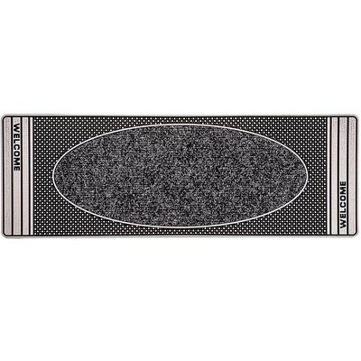 Fußmatte HOME2FASHION "CenterClean, LAGERRÄUMUNG", grau, B:30cm H:8mm L:75cm, TPE-VC, Teppiche, schmale Schmutzfangmatte, strapazierfähig, In- und Outdoor geeignet Image