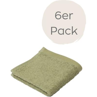 Seiftuch WEWO FASHION "9517S", grün (sage), B:30cm L:30cm, Baumwolle, Waschlappen, saugstark Image