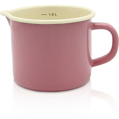 Milchtopf KRÜGER, rosa, H:11cm Ø:12cm, Töpfe, Literskala, 1 Liter, für Induktions-Kochfelder geeignet Image