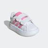 Klettschuh ADIDAS SPORTSWEAR "GRAND COURT 2.0 KIDS", Gr. 23, weiß (cloud weiß, bliss pink, core schwarz), Synthetik, sportlich, Schuhe, Design auf den Spuren des adidas Superstar, für Kinder