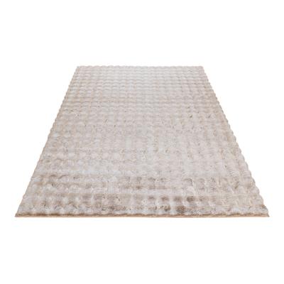 Teppich OBSESSION "My Calypso 885", beige, B:40cm H:28mm L:60cm, Polyester, Teppiche, Uni Farben, besonders weich, Hoch-Tief Effekt, handgetuftet Image