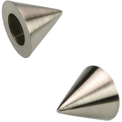 Gardinenstangen-Endstück LIEDECO "Cone", silber (edelstahlfarben), L:3cm Ø:1,6cm, Gardinenstangenendstücke, für Gardinenstangen Ø 16 mm Image