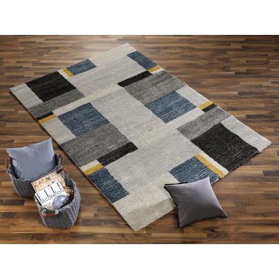 Teppich OCI DIE TEPPICHMARKE "Castle Beppo", grau (grau, blau), B:65cm H:20mm L:130cm, Kunstfaser, Teppiche, Kurzflor, Wohnzimmer Image