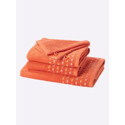 Handtuch WÄSCHEPUR Gr. 1, orange, B:50cm L:100cm, 100% Baumwolle, Handtücher (Packung) Image