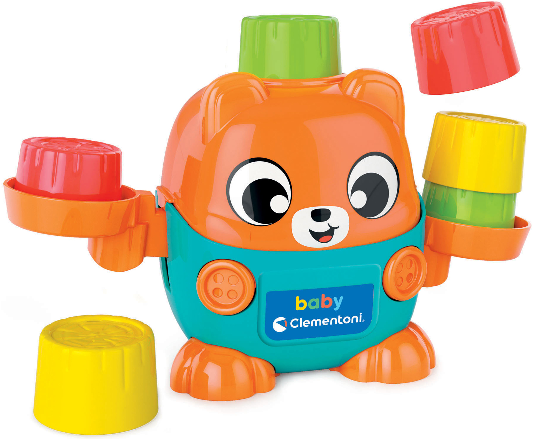 Steckspielzeug CLEMENTONI "Baby Clementoni, Stapel-Bär", bunt, Steckspielzeug, Baby, Made in Europe