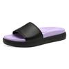 Pantolette TAMARIS, Damen, Gr. 38, schwarz (schwarz kombiniert), Lederimitat, casual, Schuhe, Plateau, Sommerschuh, Schlappen mit kleinem Gummizug an der Bandage