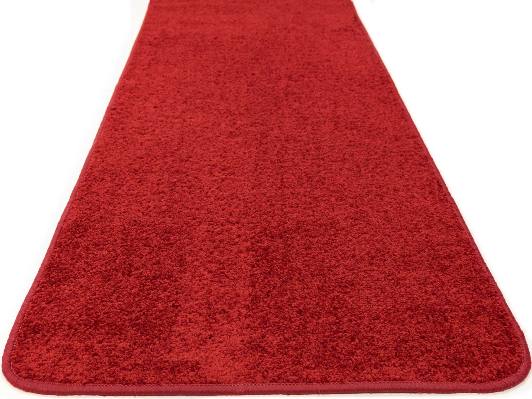 Läufer "Teppich MUMBAI", rot, B:67cm H:13mm L:180cm, Polypropylen (PP), PRIMAFLOR-IDEEN IN TEXTIL, Teppiche, Teppich-Läufer, weicher Kurzflor, Uni-Farben Image